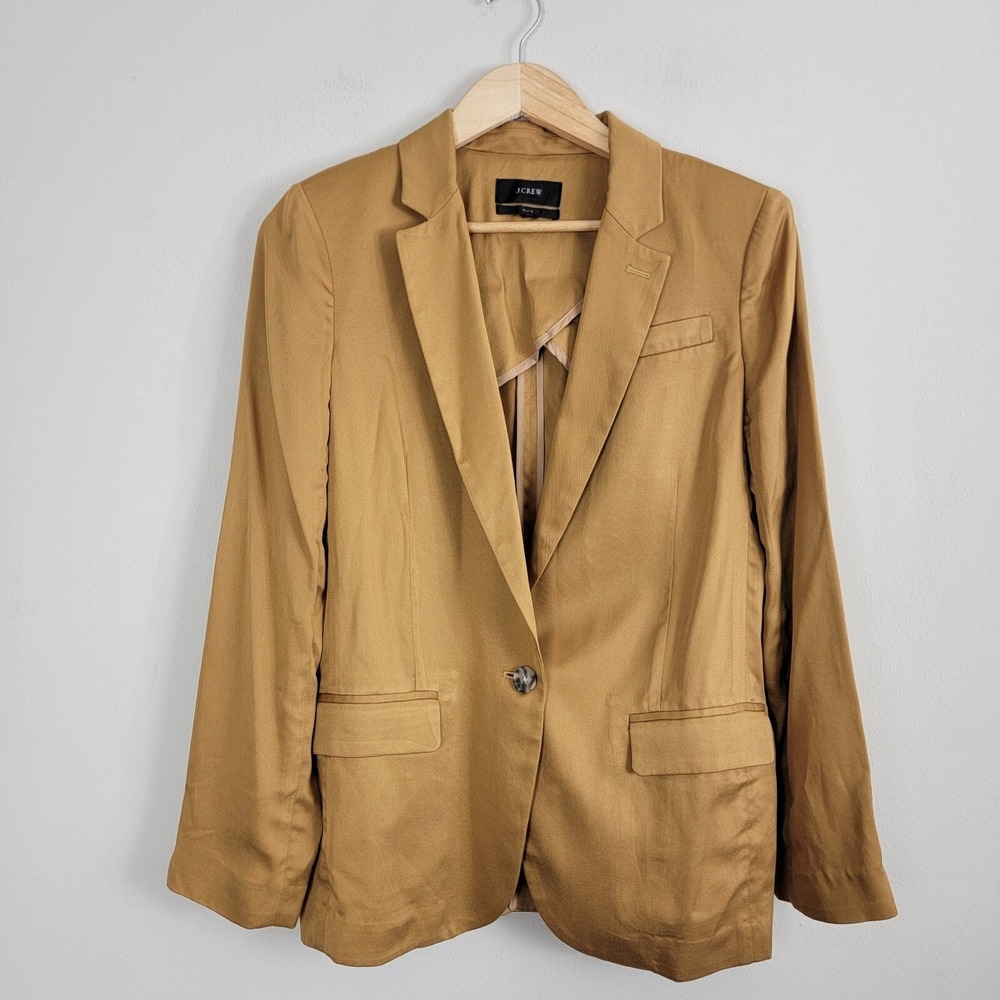 J Crew Alfie Blazer Womens 10 Unstructured Long Sleeve‎ Gramercy Twill READ!